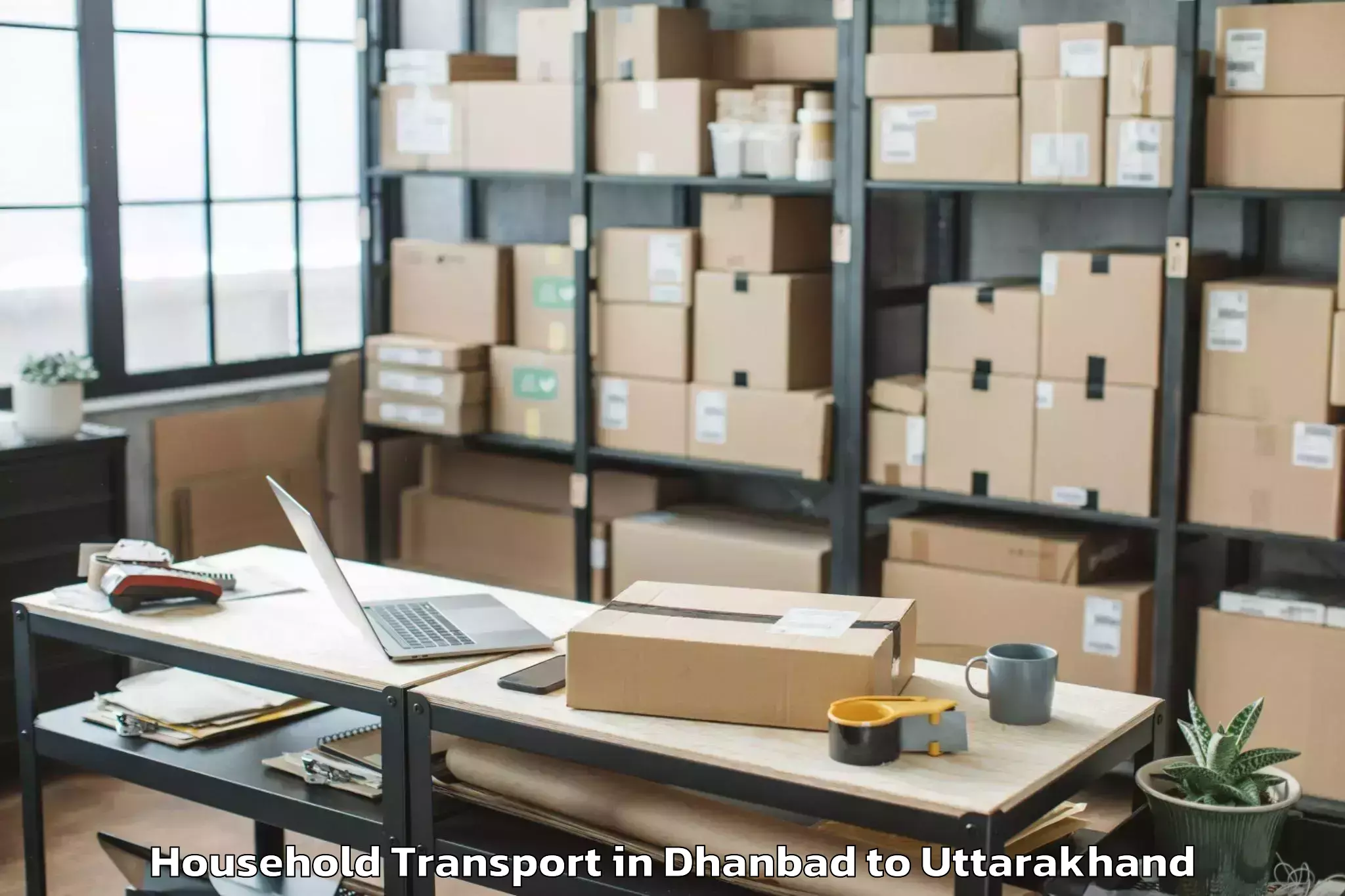 Book Dhanbad to Mussoorie Household Transport Online